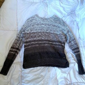 Ombré White to Gray Sweater